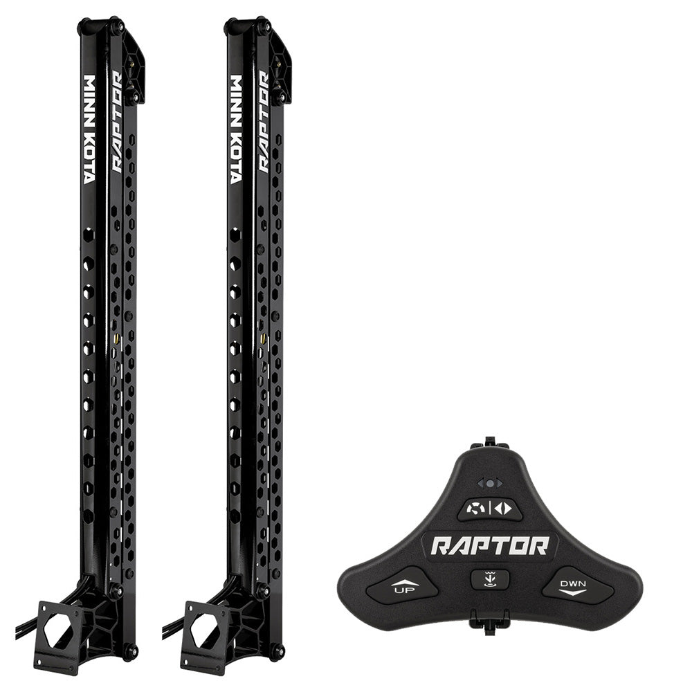 Minn Kota Raptor Bundle Pair - 8ft Black Shallow Water Anchors with Footswitch | SendIt Sailing