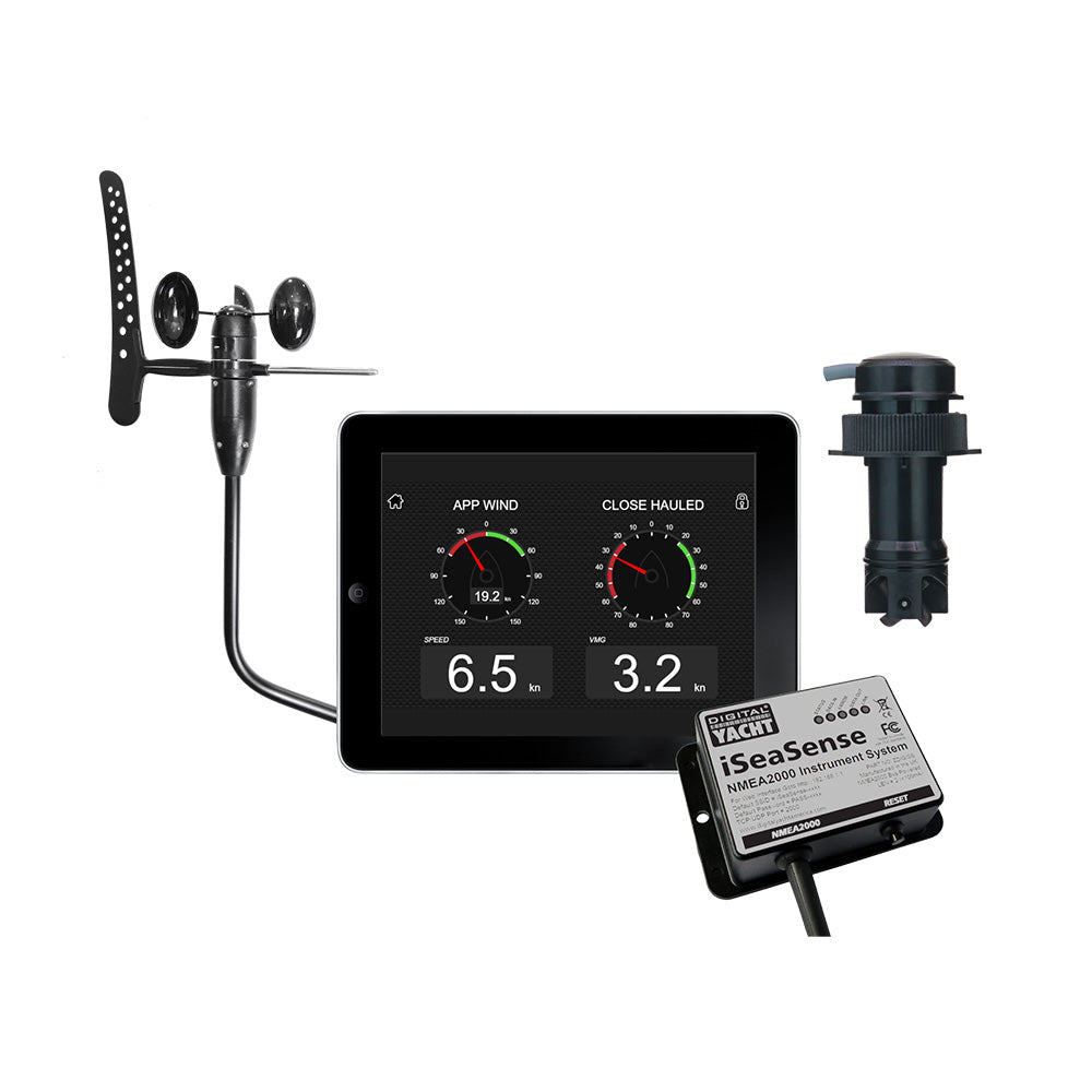 Digital Yacht iSeaSense Wireless Speed Depth Temp Pack Plus Wind | SendIt Sailing