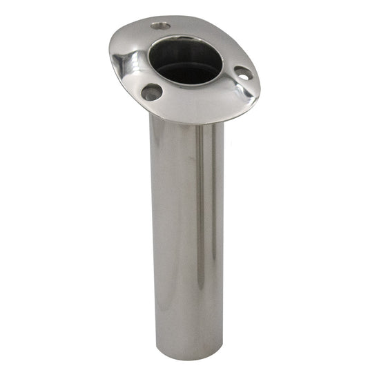 C.E. Smith 70 Series Standard Flush Mount Rod Holder - 15 Degree - Stainless Steel - Cast Bottom - Black Liner | SendIt Sailing