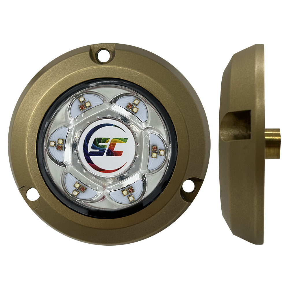 Shadow-Caster SC2 Series Bronze Surface Mount Underwater Light - Full-Color | SendIt Sailing