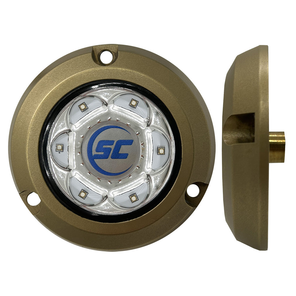 Shadow-Caster SC2 Series Bronze Surface Mount Underwater Light - Bimini Blue | SendIt Sailing