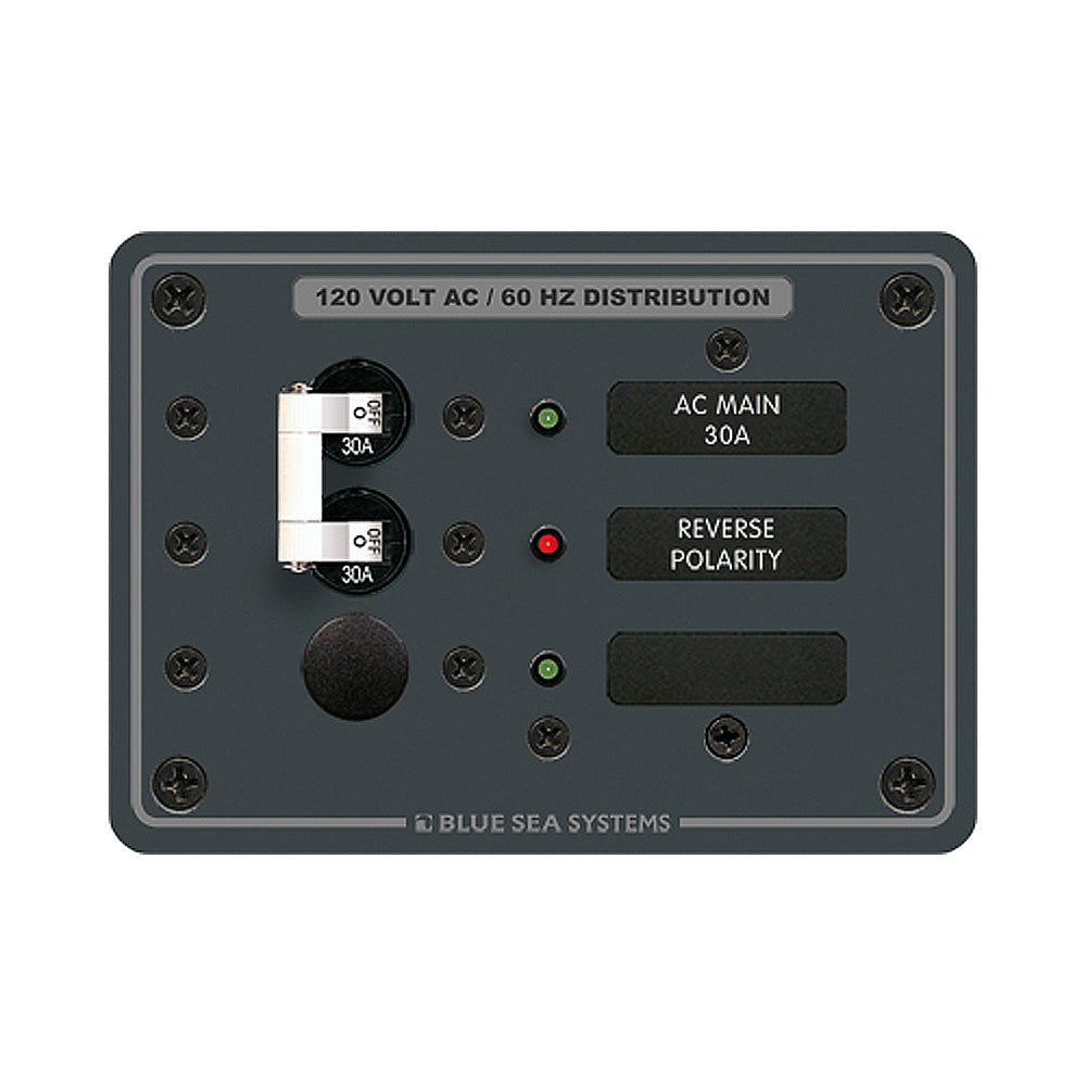 Blue Sea 8029 AC Main +1 Position Breaker Panel - White Switches | SendIt Sailing