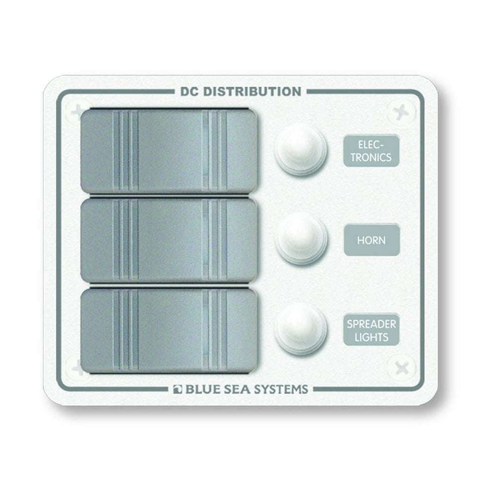 Blue Sea 8274 Water Resistant Panel - 3 Position - White - Vertical Mount | SendIt Sailing