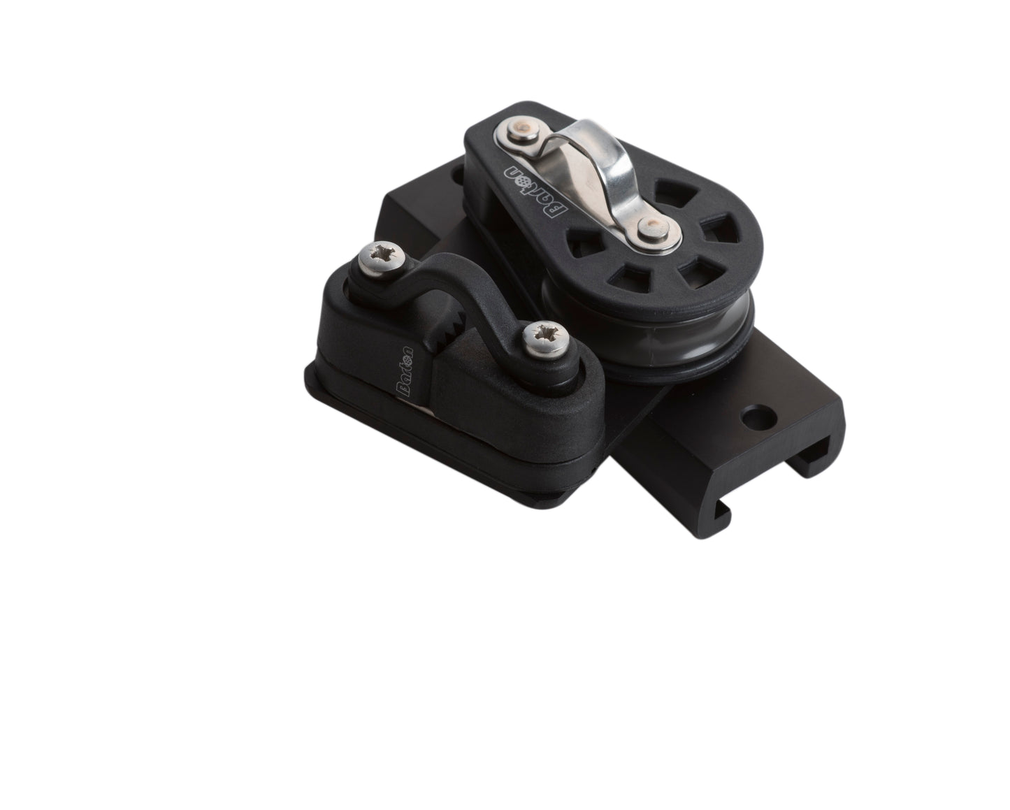 Barton Marine 24mm Track End Fitting With Sheave & Cleat 2:1 (Pair) | SendIt Sailing