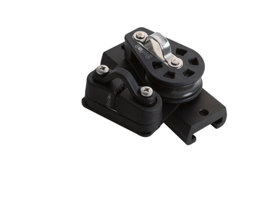 Barton Marine 24mm Track End Fitting With Sheave & Cleat 2:1 (Pair) | SendIt Sailing