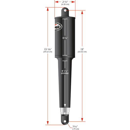 Lenco 102 Series Standard Actuator - 12V - 4-1/4in Stroke | SendIt Sailing