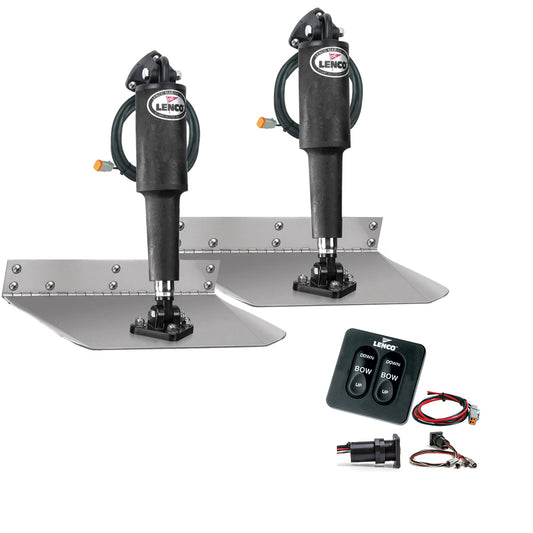 Lenco 9in x 9in Standard Trim Tab Kit with Standard Tactile Switch Kit 12V | SendIt Sailing