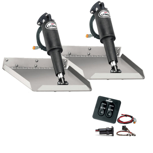 Lenco 9in x 9in Edgemount Trim Tab Kit with Standard Tactile Switch Kit 12V | SendIt Sailing