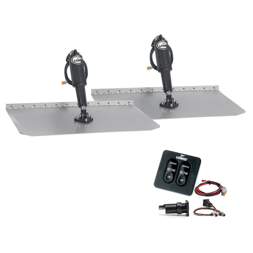 Lenco 12inx12in Standard Trim Tab Kit with Standard Integrated Switch 12V | SendIt Sailing