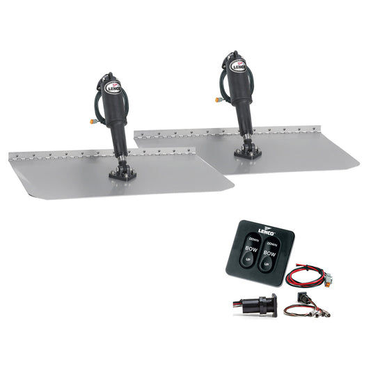 Lenco 12in x 30in Standard Trim Tab Kit with Standard Tactile Switch Kit 12V | SendIt Sailing