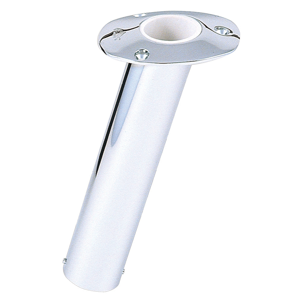 Lee's 15 degree Stainless Steel Flush Mount Rod Holder - 2in OD | SendIt Sailing
