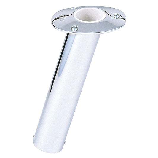 Lee's 15 degree Stainless Steel Flush Mount Rod Holder - 2.25in OD | SendIt Sailing