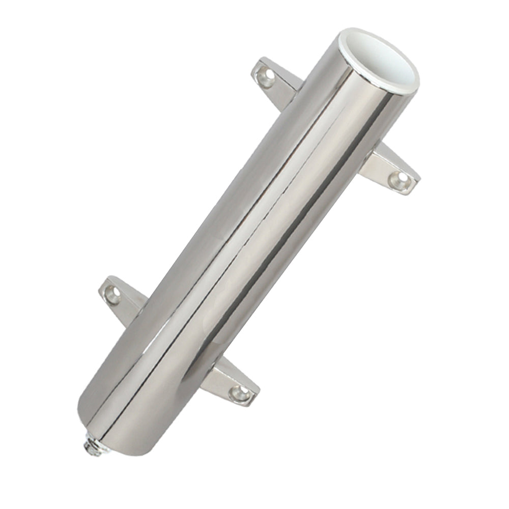 Lee's Stainless Steel Heavy Duty Bulkhead Mount with  Swivel Base - Extra Long 2.25in OD X 14.5in Tube | SendIt Sailing