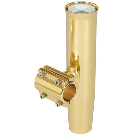 Lee's Clamp-On Rod Holder - Gold Aluminum - Horizontal Mount - Fits 1.315in OD Pipe | SendIt Sailing