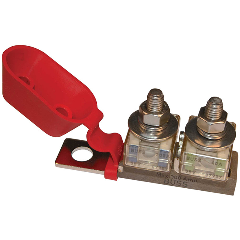 Blue Sea 2151 Terminal Fuse Block - 3/8in Mounting Hole - 2 Terminal Studs | SendIt Sailing