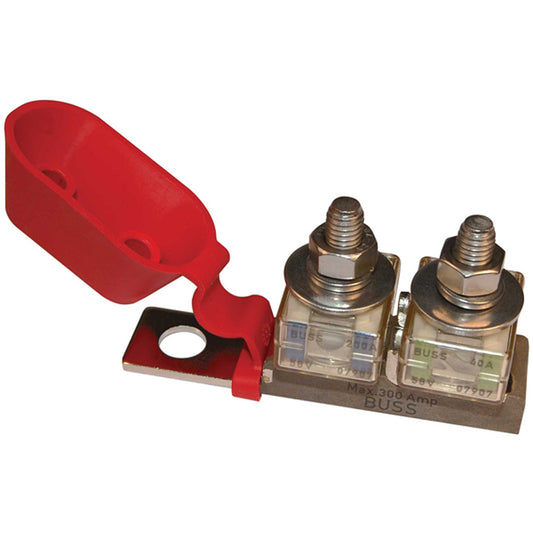 Blue Sea 2151 Terminal Fuse Block - 3/8in Mounting Hole - 2 Terminal Studs | SendIt Sailing
