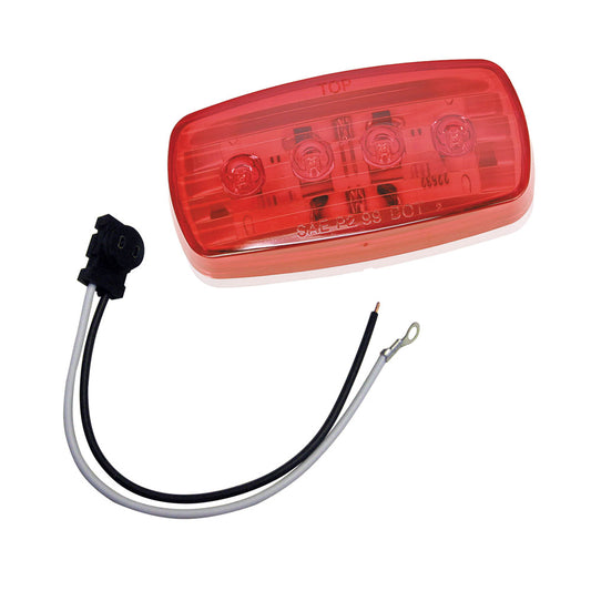 Wesbar LED Clearance/Side Marker Light - Red #58 with Pigtail | SendIt Sailing