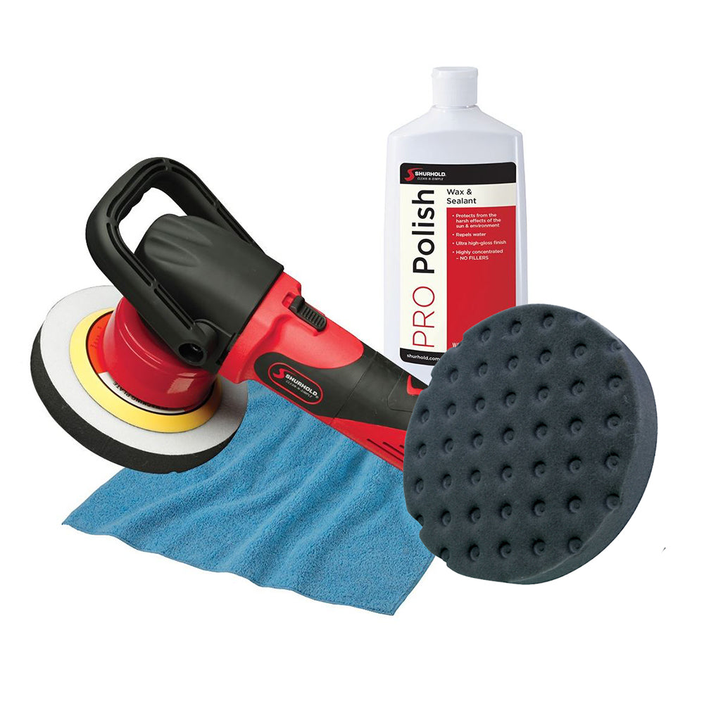 Shurhold Dual Action Polisher Start Kit with Pro Polish, Pad & MicroFiber Towel | SendIt Sailing