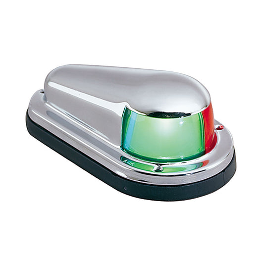 Perko Bi-Color Bow Light - Chrome Plated Brass Top with Black Plastic Base | SendIt Sailing
