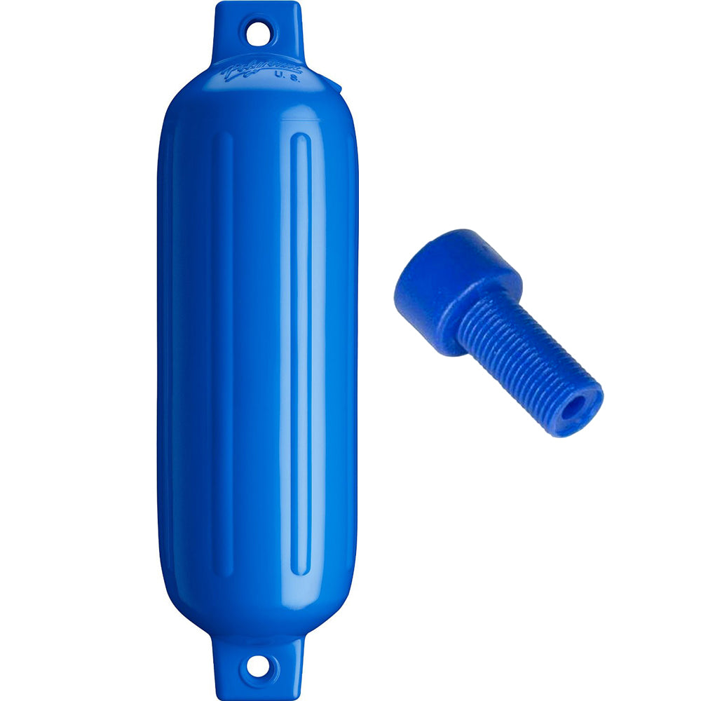 Polyform G-3 Twin Eye Fender 5.5in x 19in - Blue with Adapter | SendIt Sailing