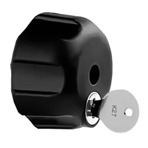 RAM Mount Knob with Keyed Lock & 1/4in - 20 Brass Hole | SendIt Sailing