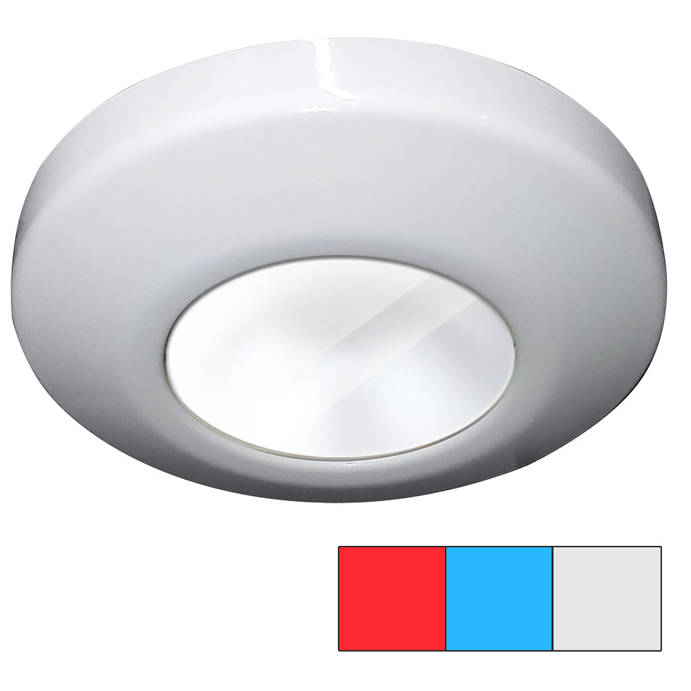 i2Systems Profile P1120 Tri-Light Surface Light - Red, Cool White and Blue - White Finish | SendIt Sailing