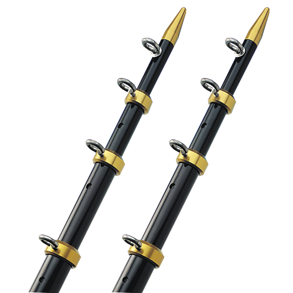 TACO 15ft Telescopic Outrigger Poles 1-1/8in - Black/Gold | SendIt Sailing