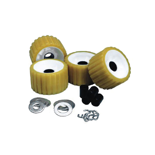 C.E. Smith Ribbed Roller Replacement Kit - 4 Pack - Gold | SendIt Sailing