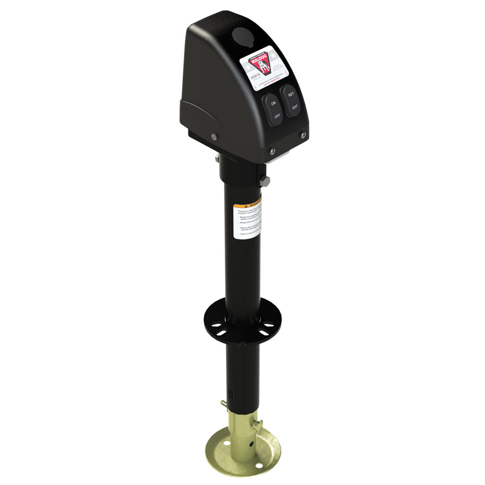 Bulldog 3,500lbs A-Frame RV Jack with Powered Drive - 12V - Black Cover | SendIt Sailing