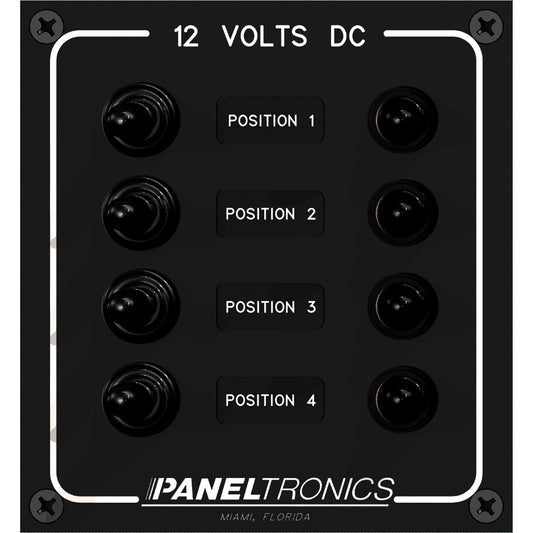 Paneltronics Waterproof Panel - DC 4-Position Toggle Switch & Circuit Breaker | SendIt Sailing