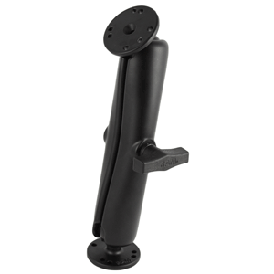 RAM Mount Ball Mount with Long Double Socket Arm & 2-2.5in Round Bases with AMPs Pattern | SendIt Sailing