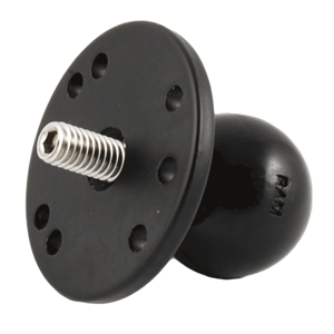 RAM Mount 2.5in Round Base with 1.5in Ball & 3/8in-16 Threaded Male Post for Cameras | SendIt Sailing