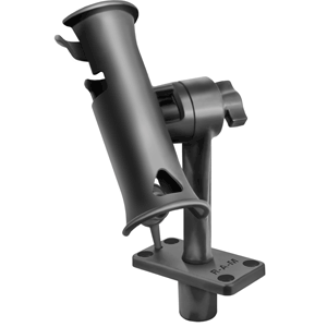 RAM Mount RAM Tube Jr. Fishing Rod Holder with Standard 6in Length Post Spline & Flush Mounting Base | SendIt Sailing