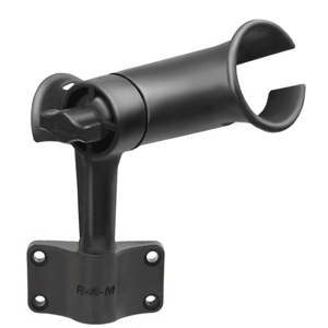 RAM Mount RAM Tube Jr. Fishing Rod Holder with Short 4in Length Post Spline & Bulkhead Mounting Base | SendIt Sailing