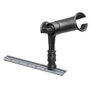 RAM Mount RAM Tube Jr. Rod Holder with 4in Post & Adapt-A-Post Track Mounting Base | SendIt Sailing
