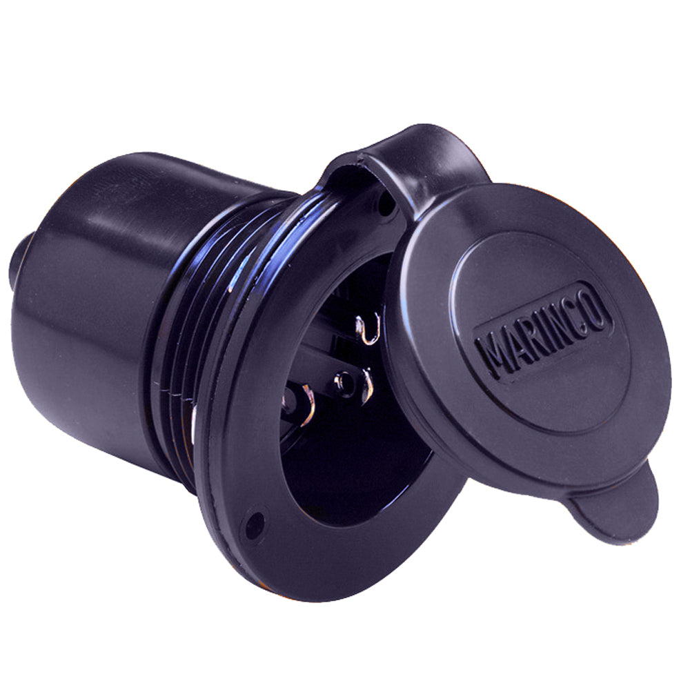 Marinco Marine On-Board Hard Wired Charger Inlet - 15Amp - Black | SendIt Sailing