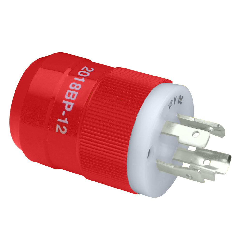 Marinco 2018BP-12 Locking Charger Plug (Male) - Red | SendIt Sailing