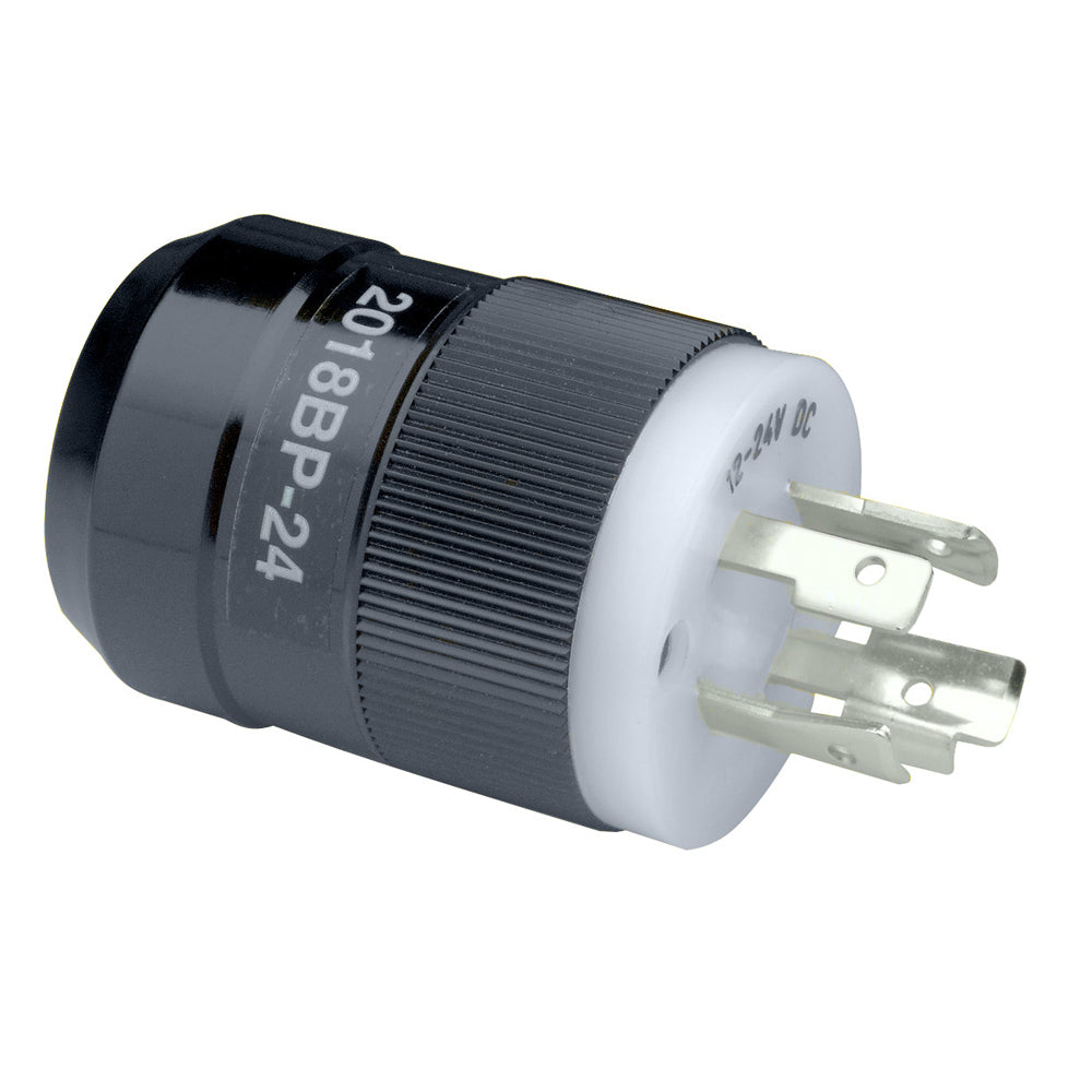 Marinco 2018BP-24 Trolling Motor Plug (Male) 12/24V - Black | SendIt Sailing