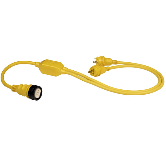Marinco RY504-2-30 50A Female to 2-30A Male Reverse Y Cable | SendIt Sailing