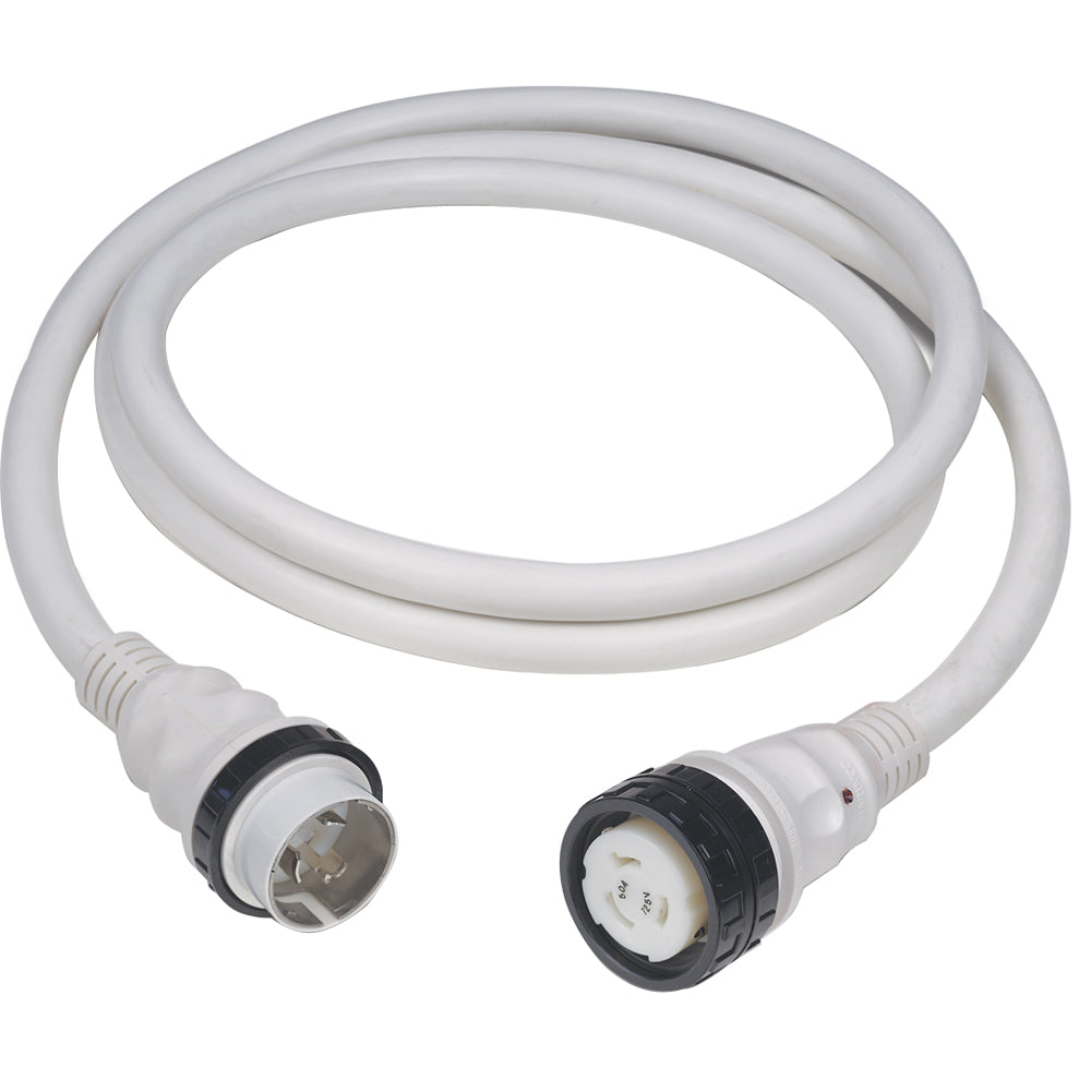 Marinco 50A 125V Shore Power Cable - 50ft - White | SendIt Sailing