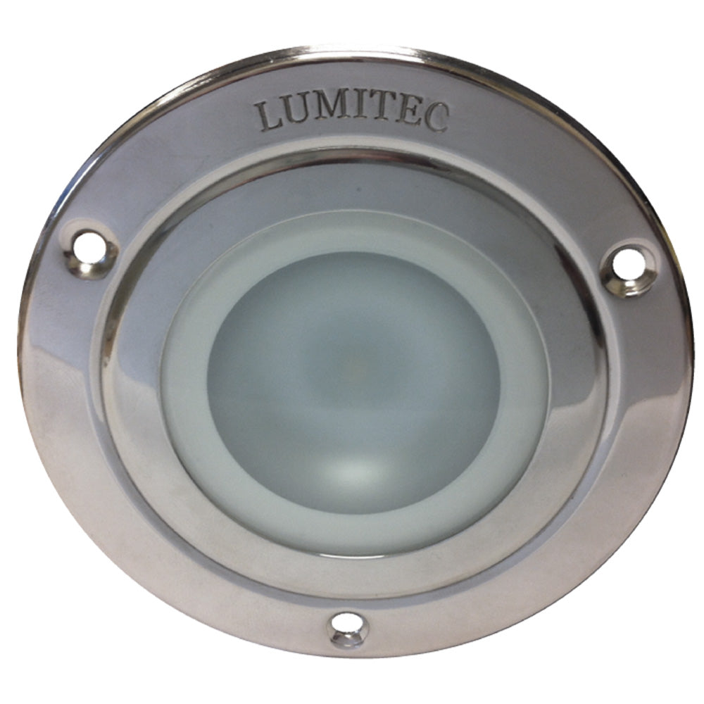 Lumitec Shadow - Flush Mount Down Light - Polished SS Finish - 4-Color White/Red/Blue/Purple Non-Dimming | SendIt Sailing