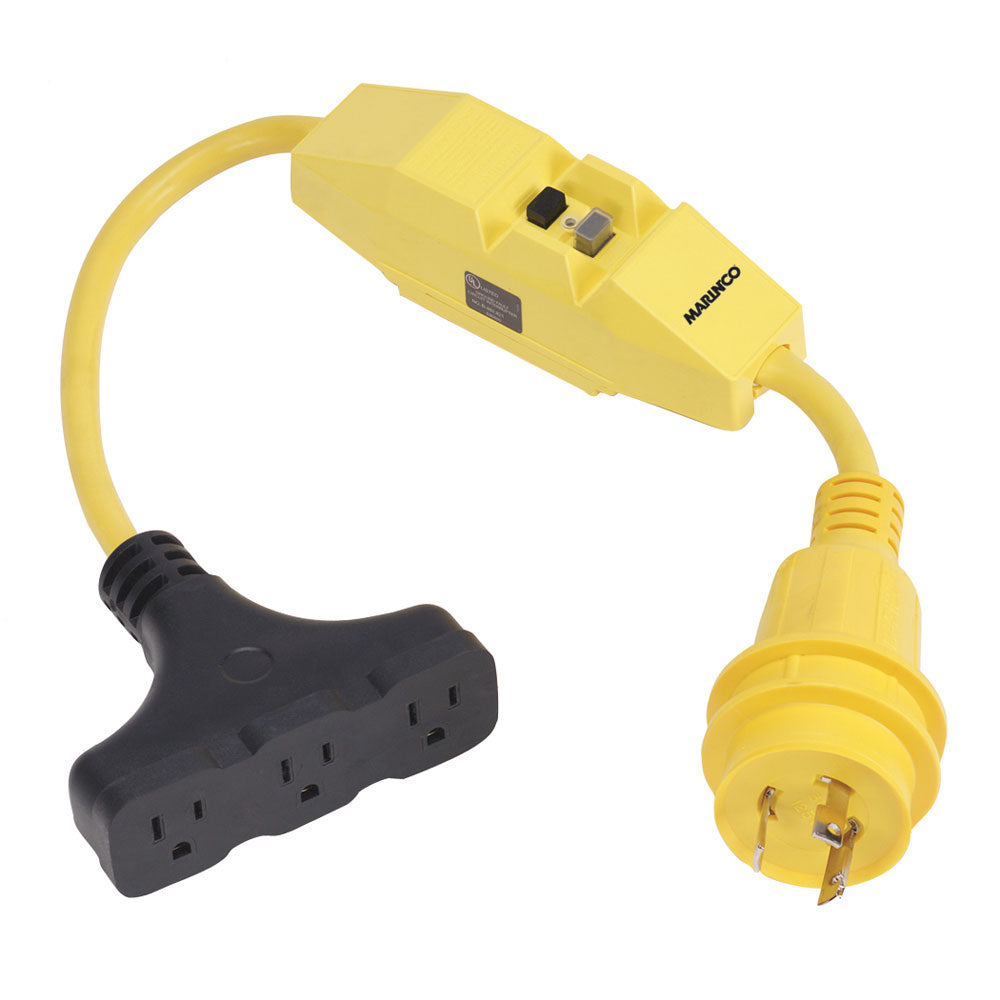 Marinco Dockside 30A to 15A Adapter with GFI | SendIt Sailing