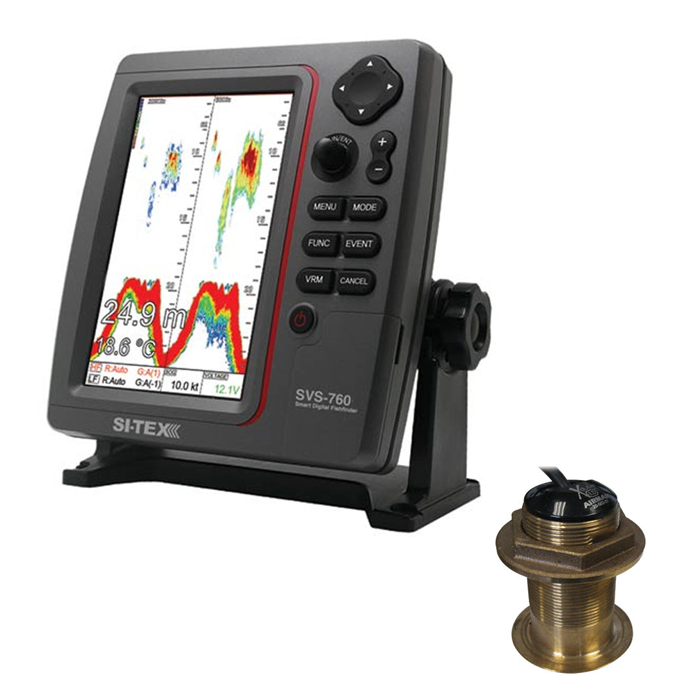 Si-Tex SVS-760 Dual Frequency Sounder 600W Kit with Bronze 12 Degree Transducer | SendIt Sailing