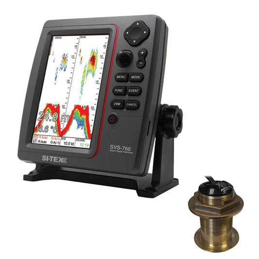 Si-Tex SVS-760 Dual Frequency Sounder 600W Kit with Bronze 20 Degree Transducer | SendIt Sailing