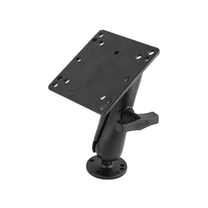 RAM Mount 4.75in Square Base VESA 75mm & 100mm Hole Patterns with Surface Mount - 1.5in Rubber Ball Size | SendIt Sailing