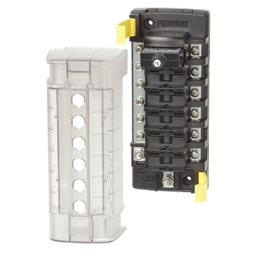 Blue Sea 5052 ST CLB Circuit Breaker Block - 6 Position with Negative Bus | SendIt Sailing