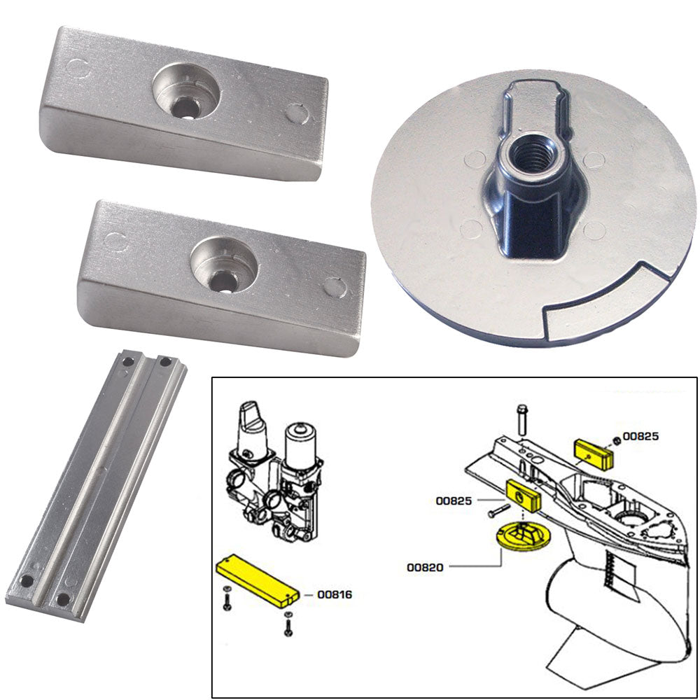 Tecnoseal Anode Kit with Hardware - Mercury Verado 4 - Magnesium | SendIt Sailing