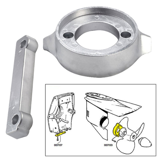 Tecnoseal Anode Kit with Hardware - Volvo 280 - Aluminum | SendIt Sailing