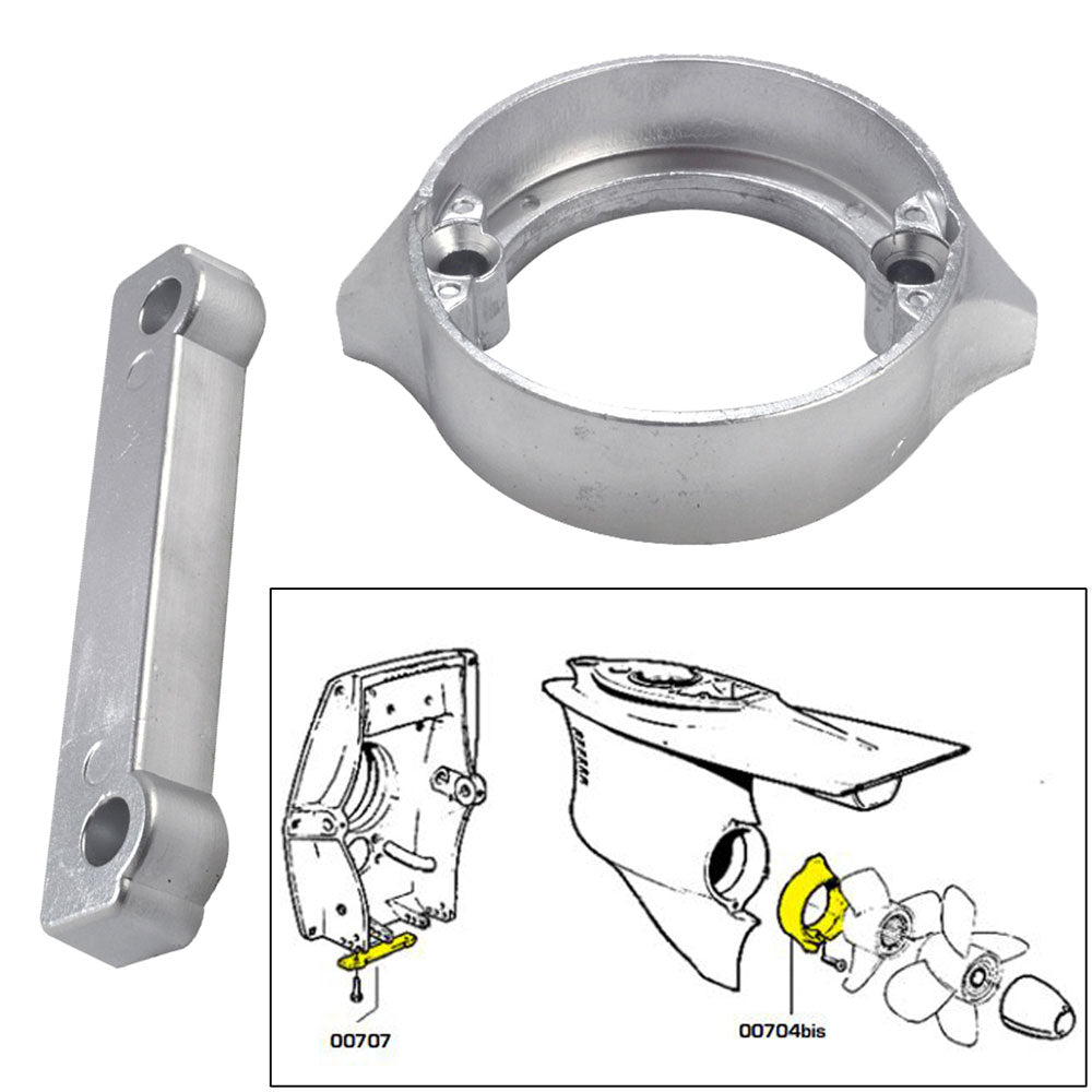 Tecnoseal Anode Kit with Hardware - Volvo Duo-Prop 280 - Zinc | SendIt Sailing