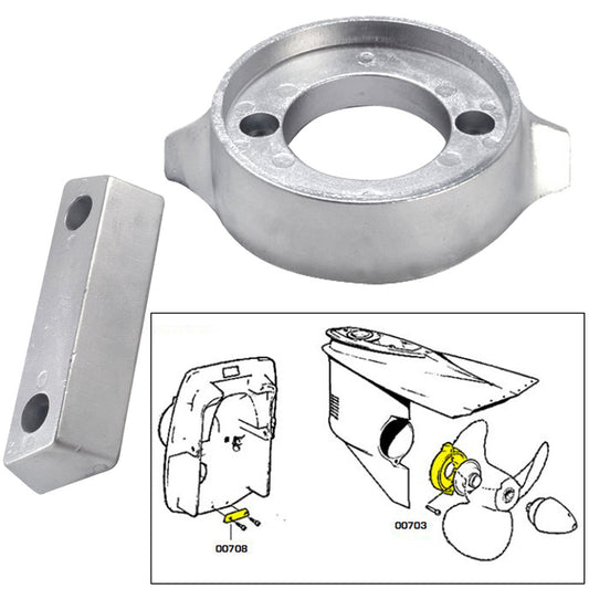 Tecnoseal Anode Kit with Hardware - Volvo 290 - Zinc | SendIt Sailing